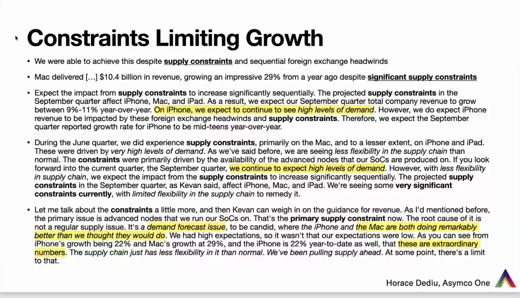 Constraints Limiting Growth